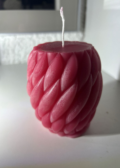 Kerze roter Korb 