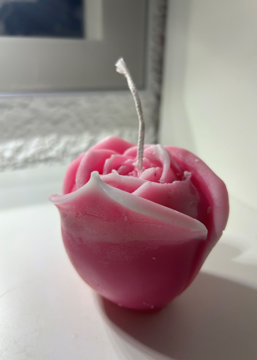 Kerze Rose rosa